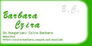 barbara czira business card